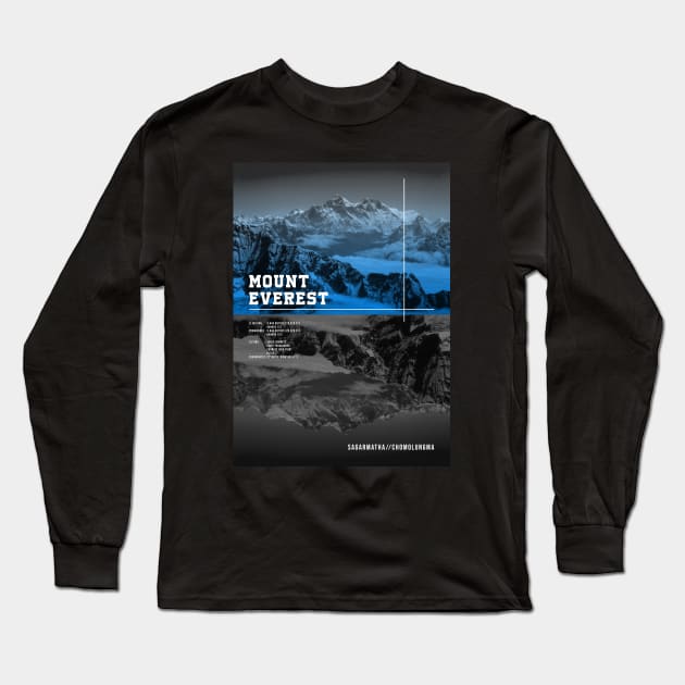 MOUNT EVEREST WIKIPEDIA Long Sleeve T-Shirt by Trangle Imagi